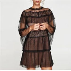 Zara ruffle lace dress